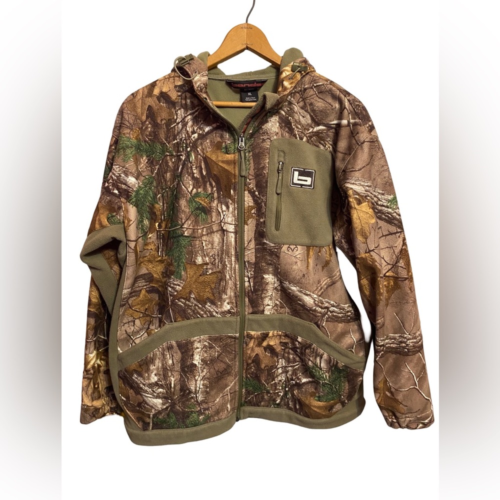 BANDED SOFT SHELL UTILITY JACKET FULL ZIP X REALTREE W/HOOD SIZE XL